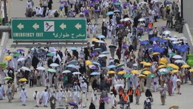 صورة السعودية.. لص يحاول سرقة البعض.. ورجل أمن وعدد من الحجاج يقبضون عليه