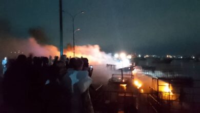 صورة الكشف عن أسباب الحريق الذي وقع امس في ميناء الصيد التقليدي
