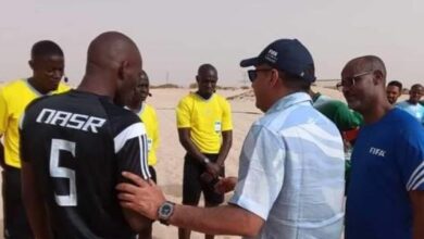 صورة انطلاق منافسات البطولة الموريتانية للكرة الشاطئية في نسختها الأولى