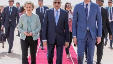 صورة رئيس الجمهورية يستقبل وفدا أوروبياً رفيع المستوى يزور موريتانيا