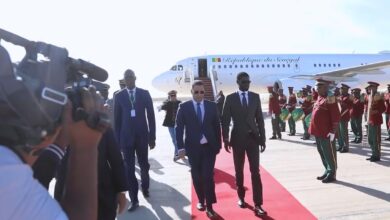 صورة وصول الرئيس السينغالي مطار انواكشوط