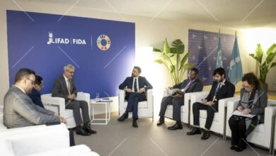 صورة وزير الاقتصاد يبحث مع رئيس إيفاد تعزيز الدعم للمشاريع الزراعية في موريتانيا