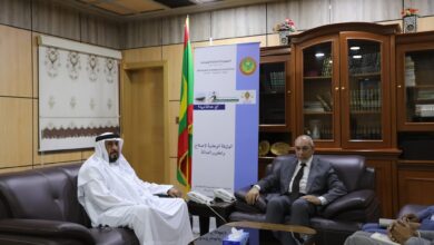 صورة وزير العدل يلتقي حمد غانم حمد المهيري سفير دولة الإمارات العربية المتحدة في موريتانيا