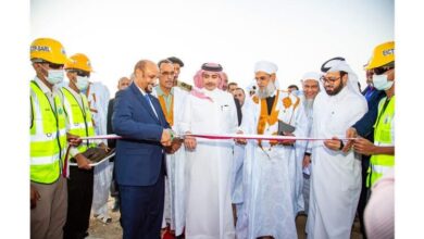 صورة وضع الحجر الأساس لبناء مجمع الشخية عائشة بنت حمد بن عبدالله آل ثاني الإسلامي