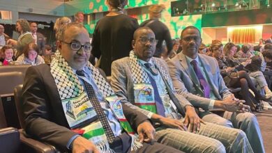 صورة وفد من البرلمان الموريتاني يشارك في ندوة برلمانية عالمية ببروكسل حول القضية الفلسطينية