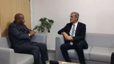 صورة وزير المعادن والصناعة يستقبل سفير جنوب إفريقيا ويبحثان تعزيز التعاون في قطاعي المعادن والصناعة