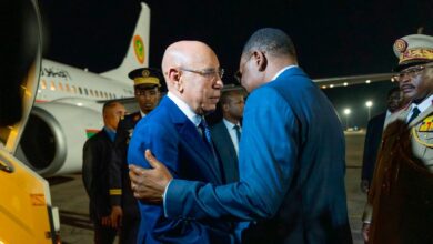صورة رئيس الجمهورية:  يصل إلى العاصمة التشادية أنجمينا للمشاركة في أعمال المنتدى الإفريقي للمياه