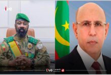 صورة رئيس الجمهورية يؤكد لغويتا حرص موريتانيا على تعزيز التعاون مع مالي في برقية تهنئة بالعيد الوطني